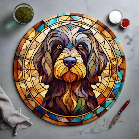 Cockapoo Black Glass Suncatcher Worktop Saver
